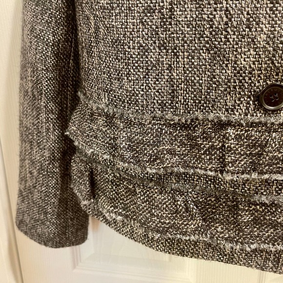Talbots Womens Medium (8) Gray Button Front Jacket Wool Blend 394:S1351 - Picture 5 of 11